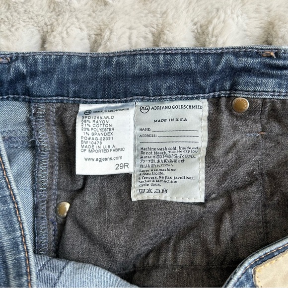 AG Adriano Goldshmied Legging Skinny Ankle Jeans in Blue Stretch Denim 29 - Picture 7 of 7